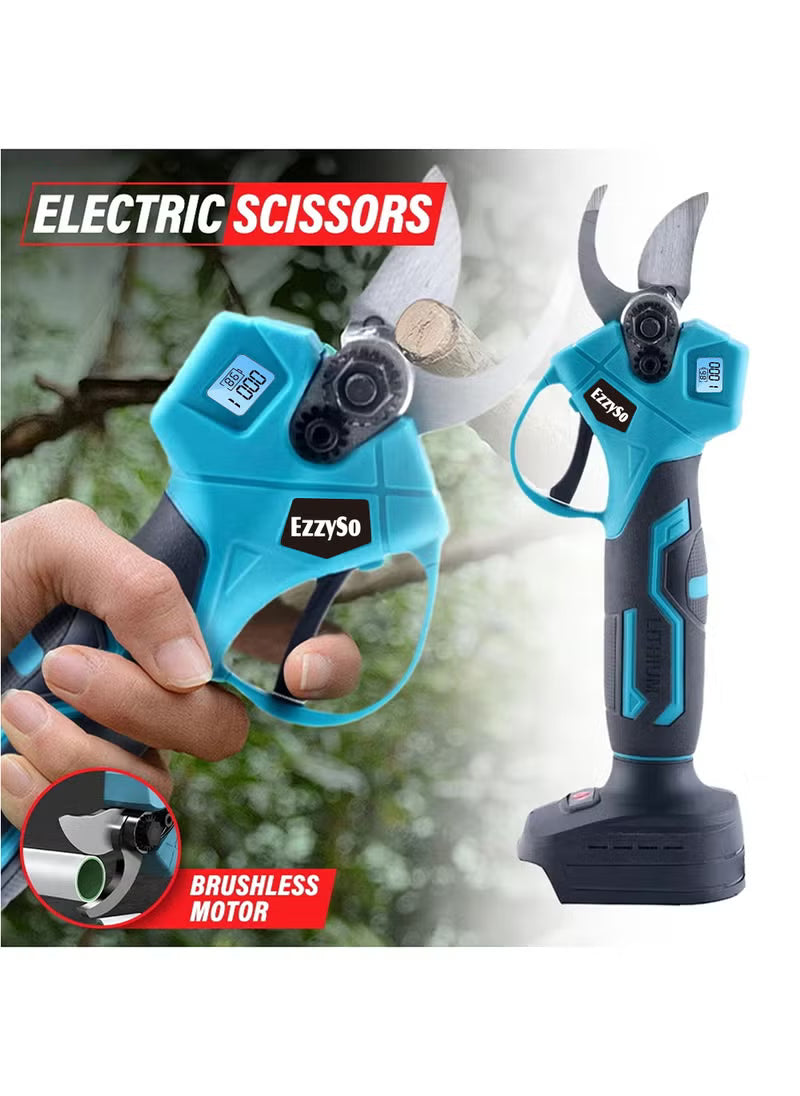 21V Electric Pruning Shears – High-Performance Cordless Cutter with 2 Batteries